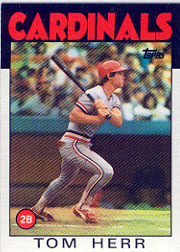 1986 Topps Baseball Cards      550     Tom Herr